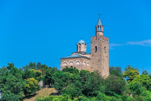 Low angle view of traditional building against blue sky