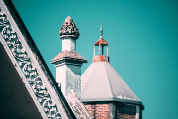 Low angle view of traditional building against sky