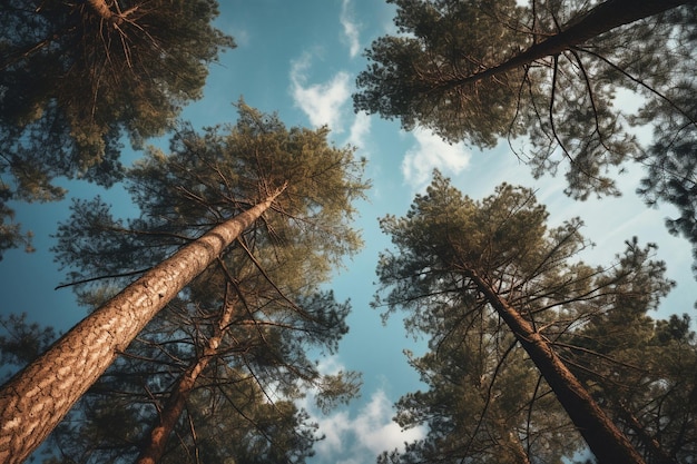 Low angle view of trees against sky