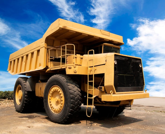 Low angle view of truck on road against sky