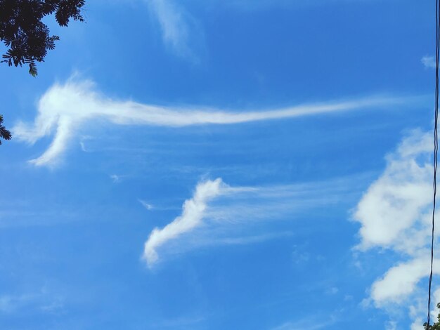 Low angle view of vapor trail in sky