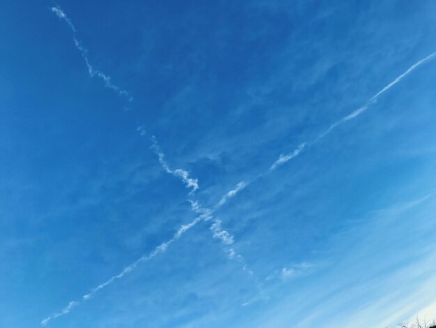 Low angle view of vapor trail in sky