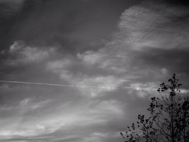 Low angle view of vapor trail in sky