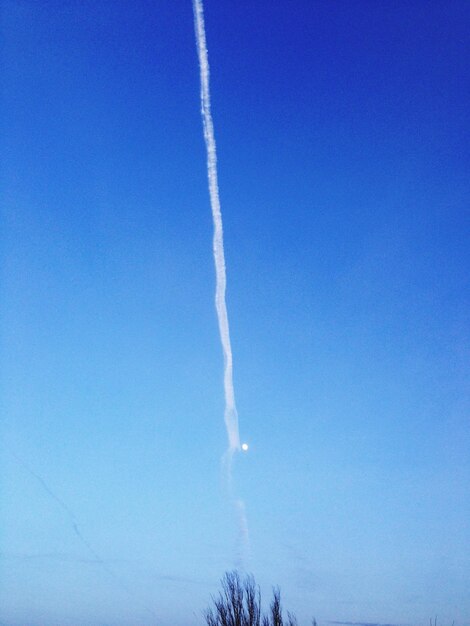 Low angle view of vapor trail in sky