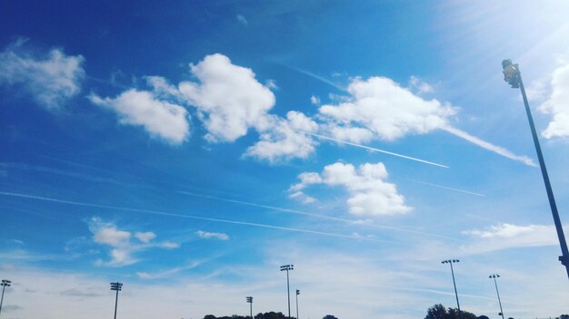 Low angle view of vapor trail in sky