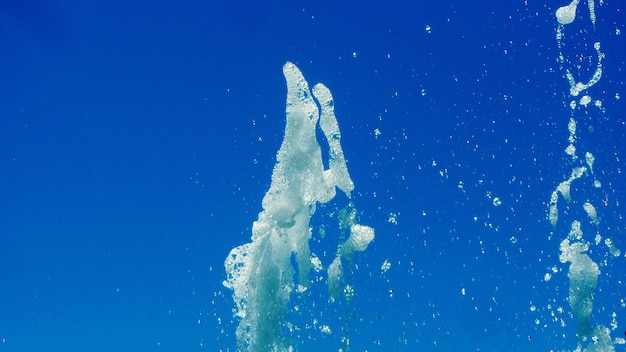 Low angle view of water splashing