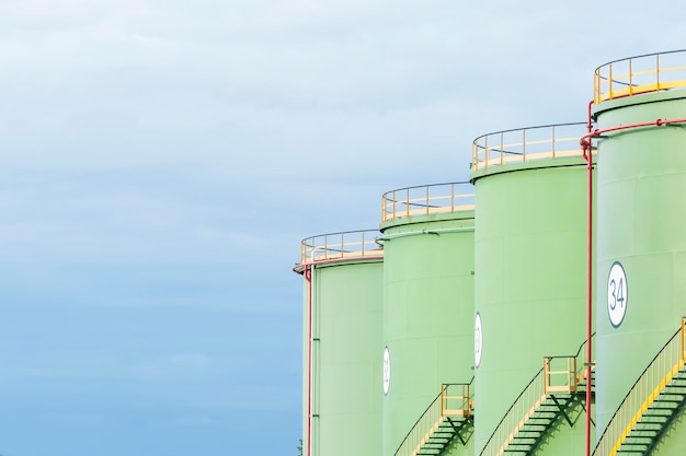 Low angle view of water storage tank against sky