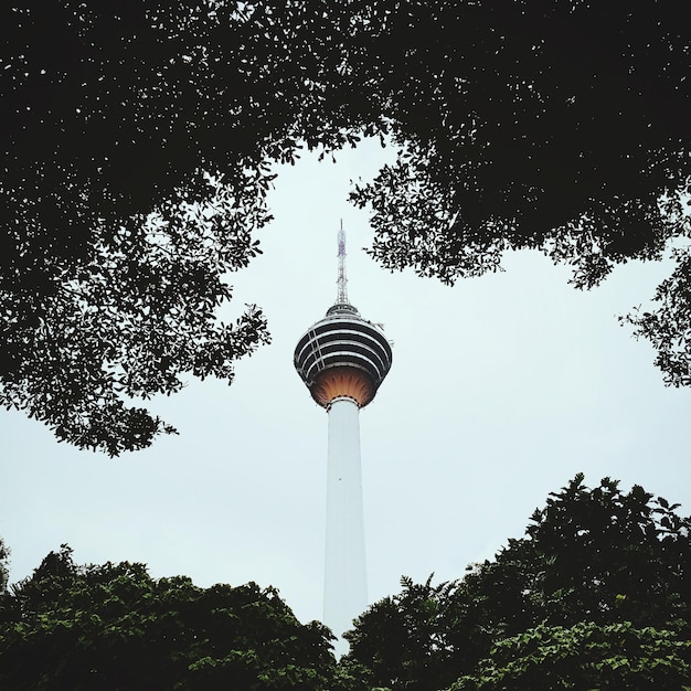 Low angle view of water tower against sky