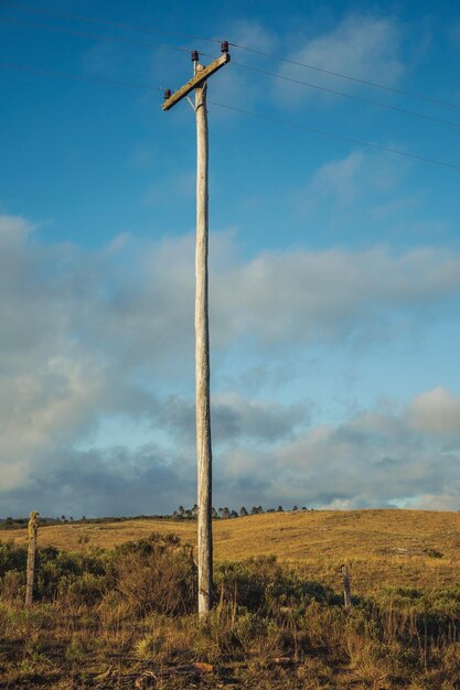 Low angle view of windmill on field against sky