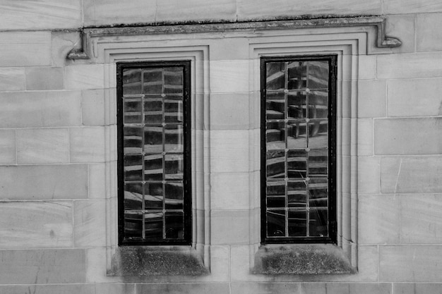 Low angle view of window on building