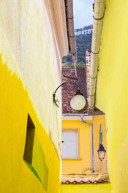 Low angle view of yellow building