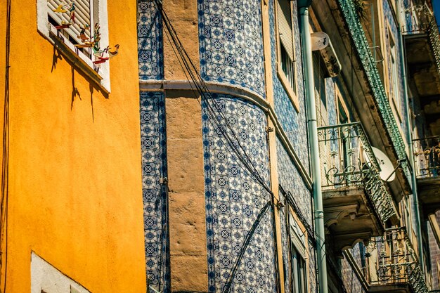 Low angle view of yellow building