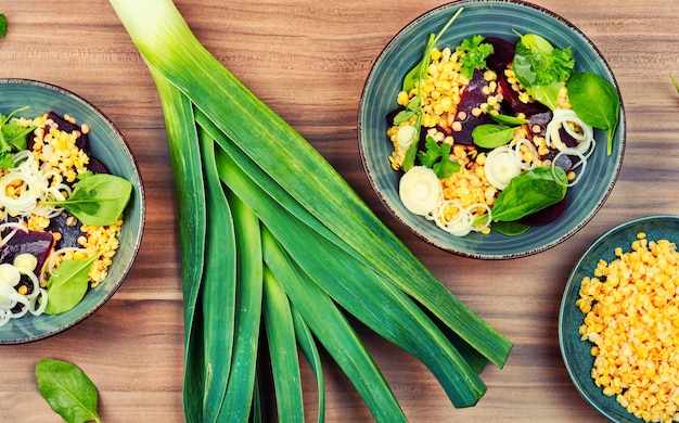 Insalata di lenticchie a basso contenuto calorico