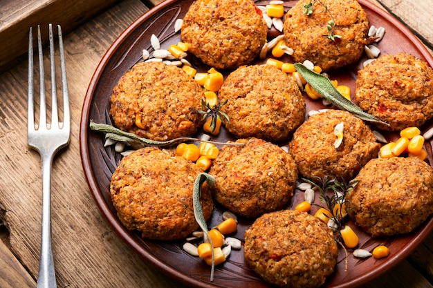 Foto polpette vegane a basso contenuto calorico