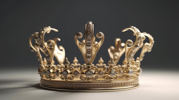 Low key image of beautiful queenking crowngenerative ai