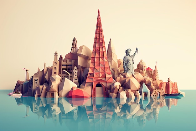 Foto low poly 3d illustrazione vettoriale simpatico cartone animato poligono immagini stock rende foto immagini