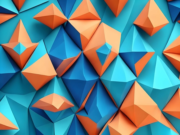 Low poly 3d pattern