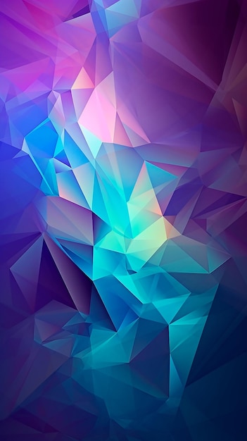 Low poly abstract background vertical Mobile wallpaper Generative AI