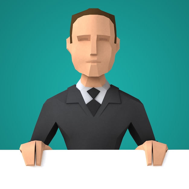 Photo low poly business man