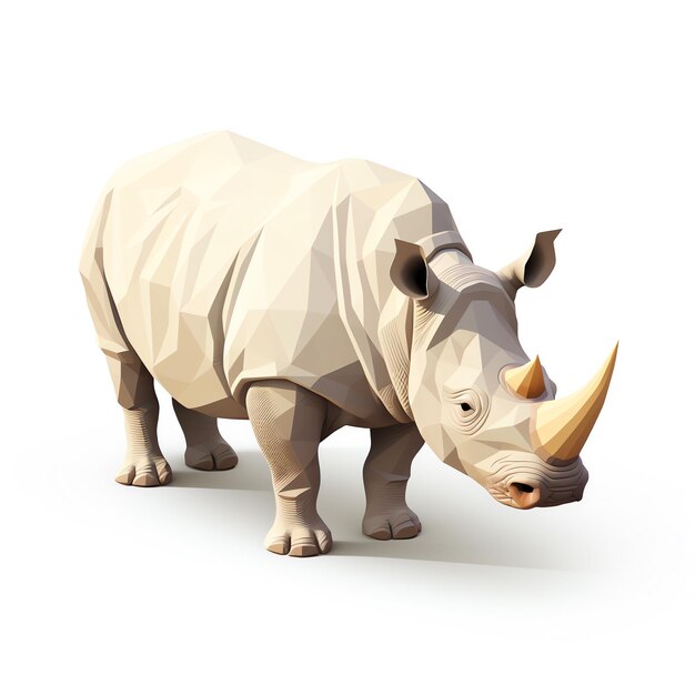 a low poly rhinoceros