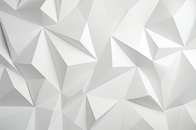 Photo low poly white triangles background