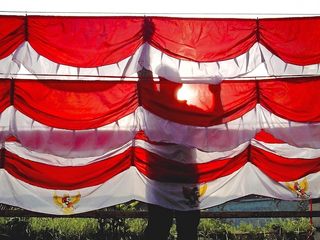 Photo low section of flags