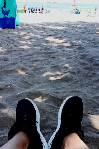 Low section of man on beach