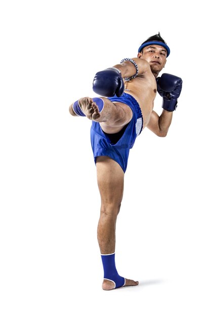 Photo low section of man with arms raised against white background