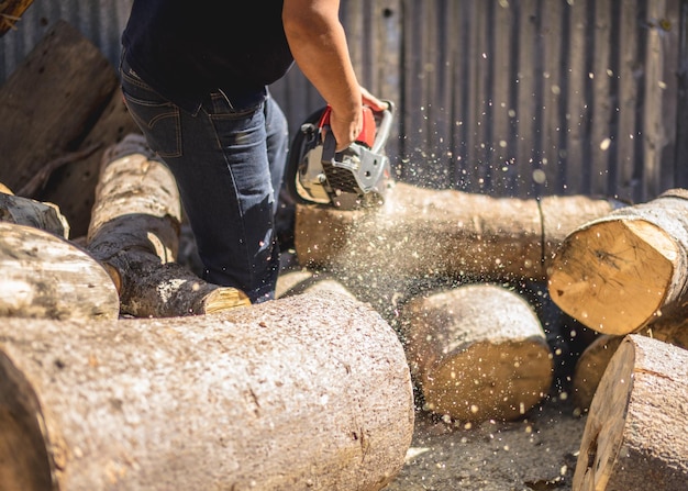 low section of man working