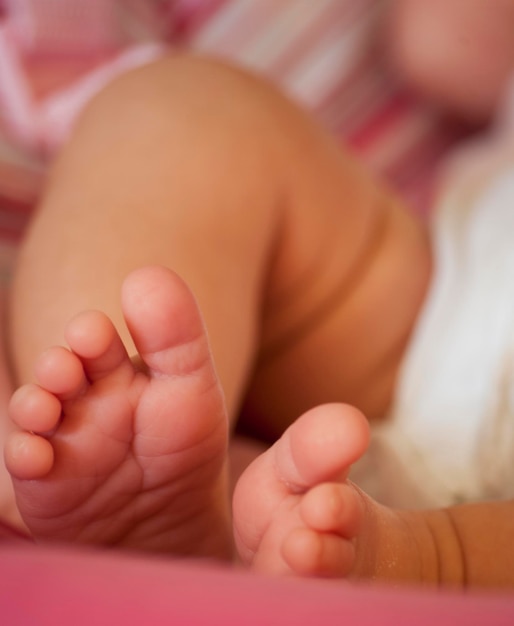 Low section of new born baby