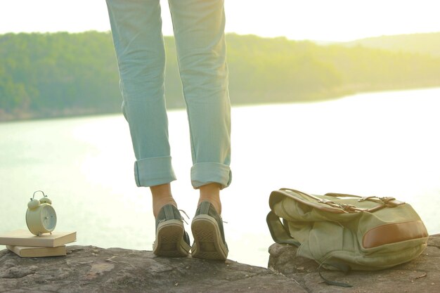 Photo low section of woman standing on ground