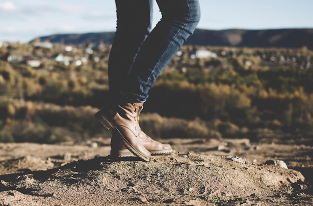 low section of woman wearing standing outdoors