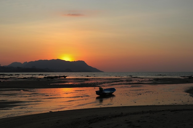 Low tide sunset