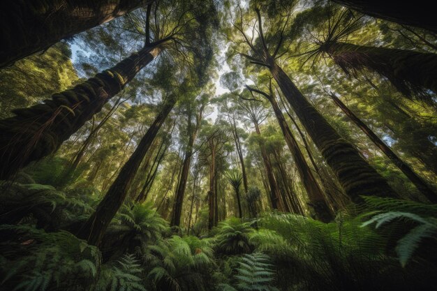 Photo lowangle view of the national park generative ai