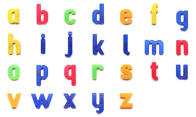 Photo lowercase letters of the alphabet