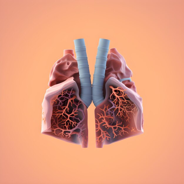 Photo lowpoly lungs