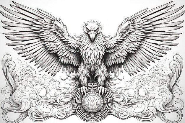 Photo loyal griffins majestic creatures with the body of a lion and the wings of an eagle generative ai