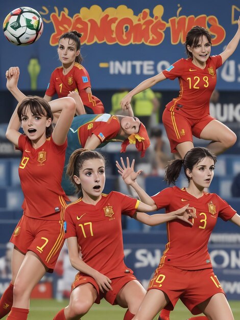 Lublin poland 12 november 2019 spain women's national football team pose for a photo are seen i