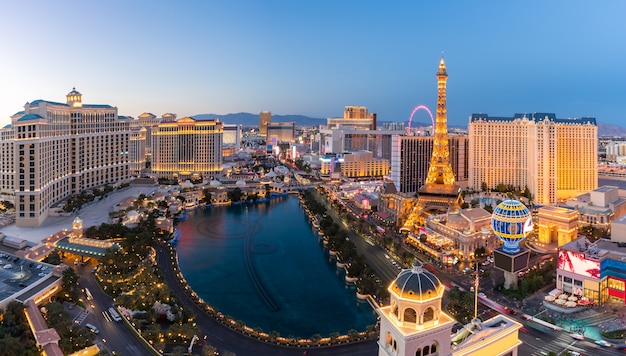 Foto lucht las vegas 's nachts