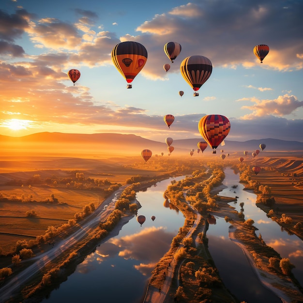 Luchtballon ballon hemelvaart vlucht hete lucht