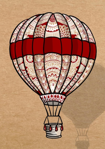 Foto luchtballonmandala