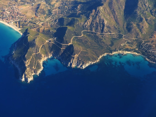 Foto luchtbeeld van de berg