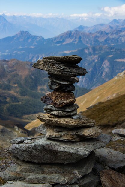 Foto luchtbeeld van de bergketen