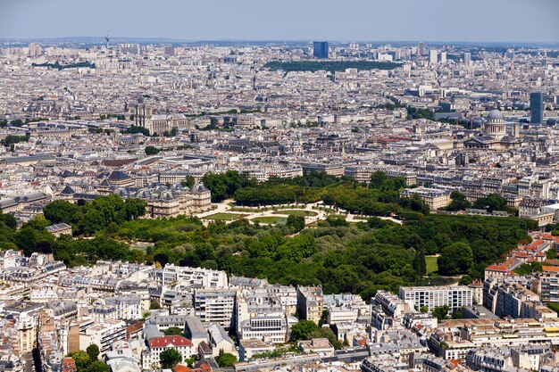 Luchtbeeld van de Jardin du Luxembourg in Parijs