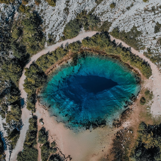 Foto luchtbeeld van de lente