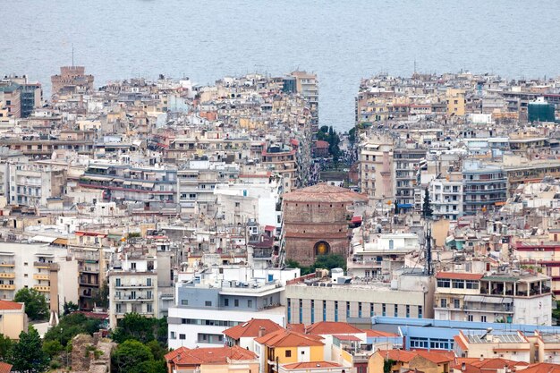 Luchtbeeld van de Rotunda in Thessaloniki