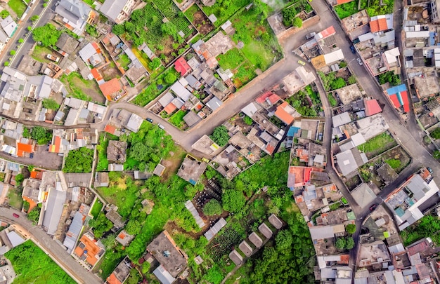 Luchtbeeld van de stad
