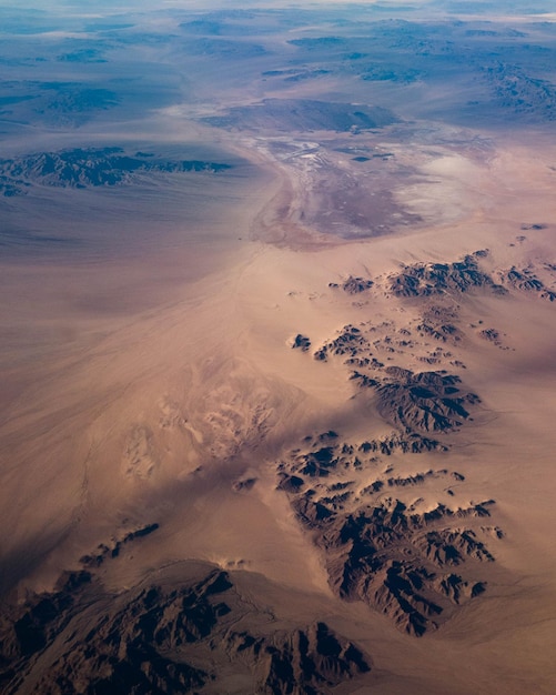 Luchtbeeld van de woestijn van Arizona