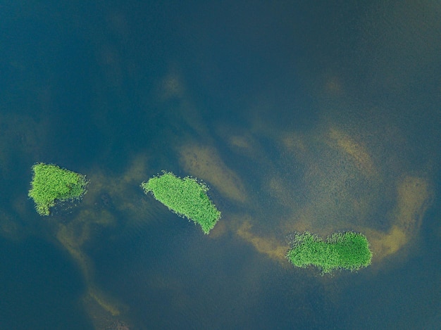 Luchtbeeld van de zee