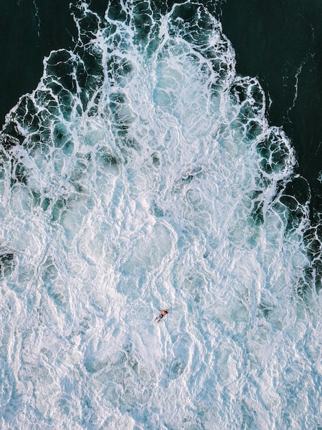 Luchtbeeld van de zee